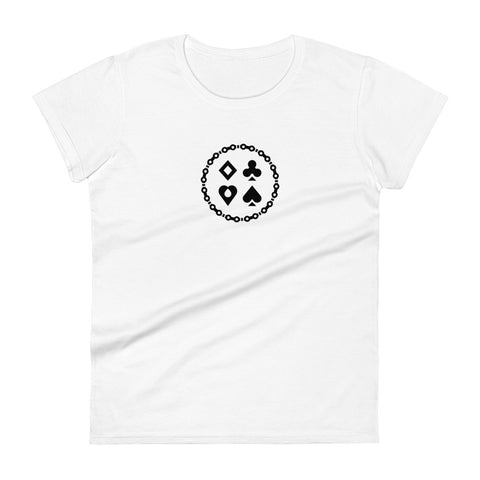Clique + Clique Collection Playing Card Symbols w/Motorcycle Chain T-Shirt